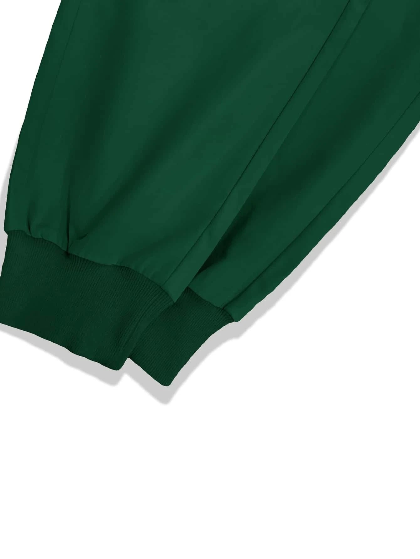 Manfinity Homme Men Letter Graphic Flap Pocket Drawstring Waist Cargo Pants